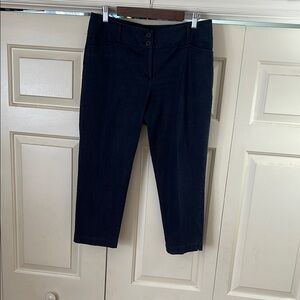 LOFT Dark Blue Cropped Slacks